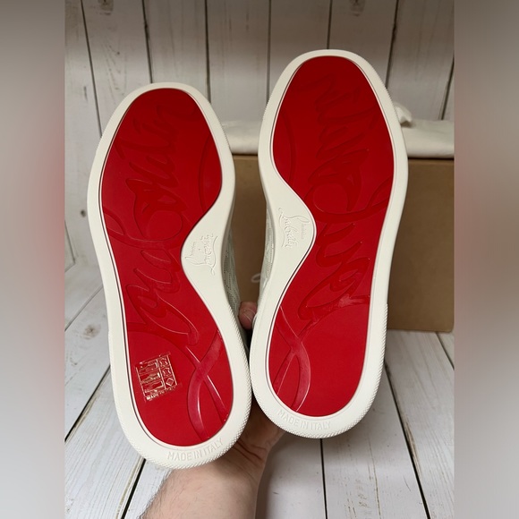 Christian Louboutin Rantulow Orlato CL Monogram Leather Sneaker White Sz 39 / 6 - Picture 14 of 14